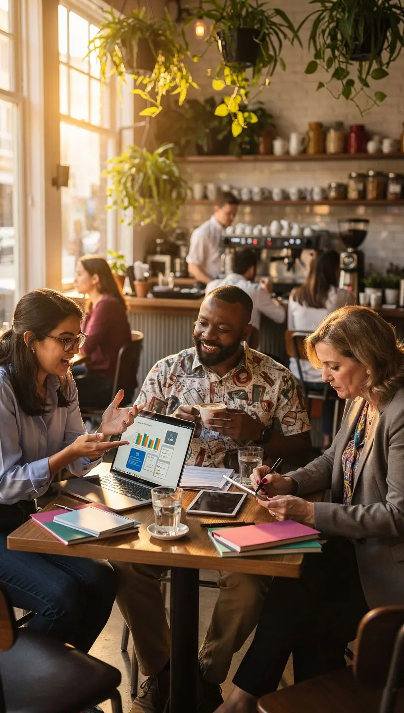 Professional business solutions illustration